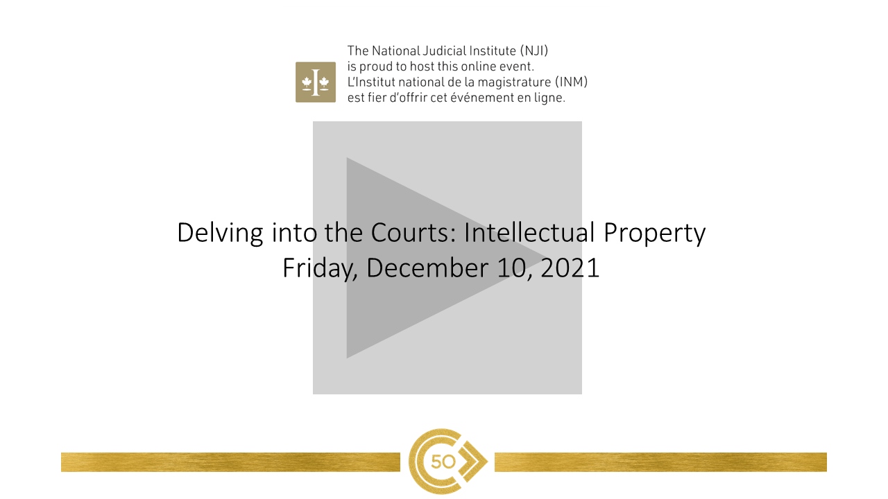 Webinar 3: Intellectual Property video (Youtube)